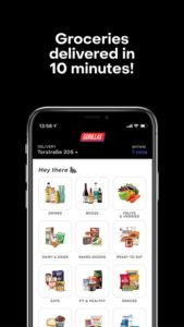 Gorillas grocery app, groceries